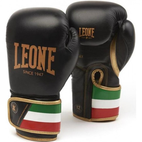 Боксерские перчатки Leone Italy Black 12 oz